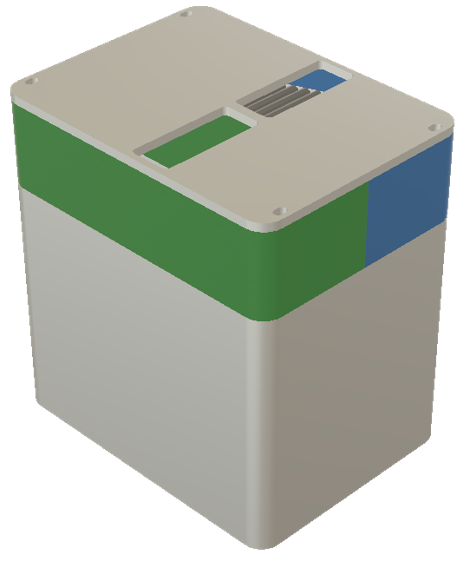 Dispenser with 2 sections